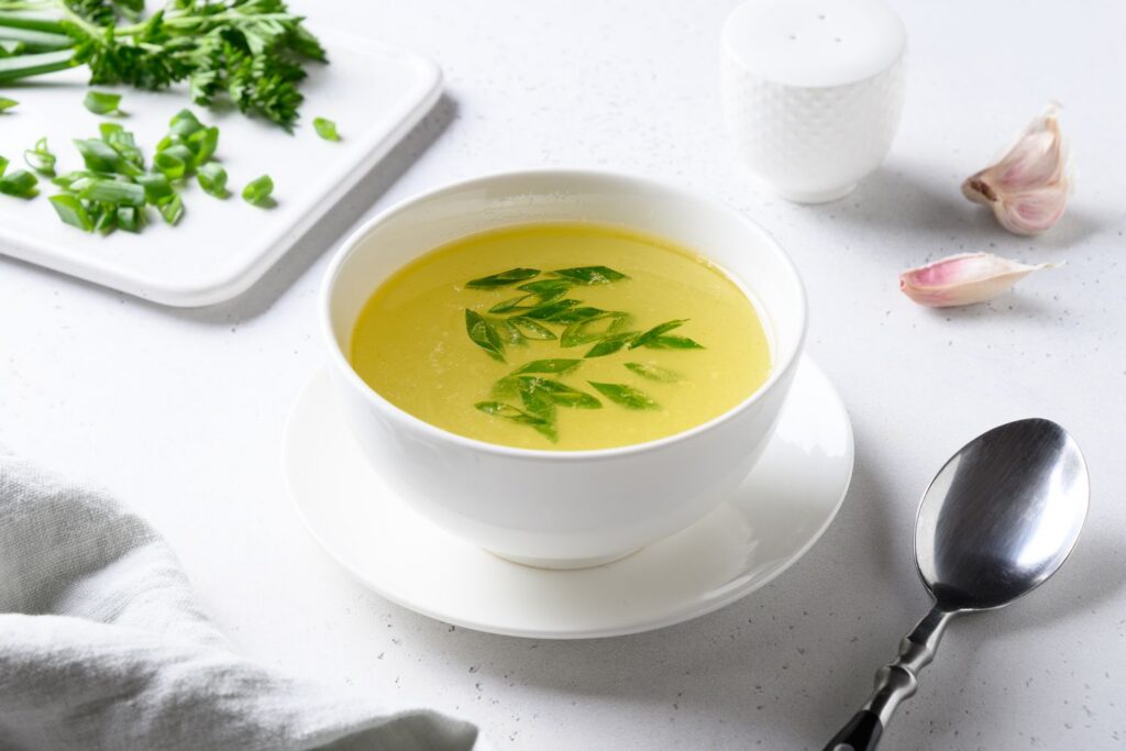 Nourishing bone broth for gentle fasting reset
