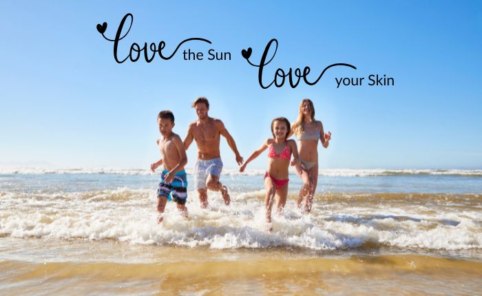 Applying natural sunscreen before enjoying time outdoors safely